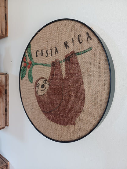 Elegant ramme med smukt kaffesækkeprint - Costa Rica