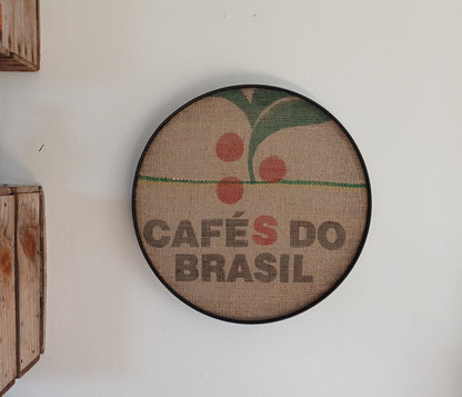 Elegant ramme med smukt kaffesækkeprint - Brasilien