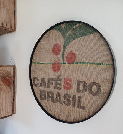 Elegant ramme med smukt kaffesækkeprint - Brasilien